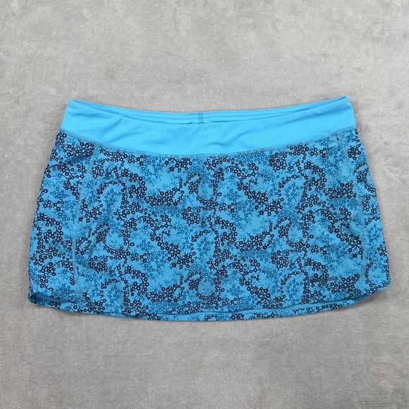Patagonia Pants - Patagonia Skort Women Large Blue Floral Activewear Running Hiking Outdoor Summer